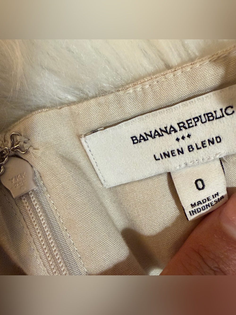 Banana Republic Linen Blend Beige Midi Dress Size 0 NWOT - Picture 7 of 15